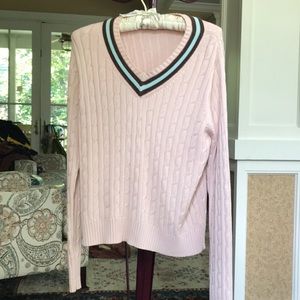 Pink cotton/rayon sweater